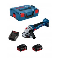  BOSCH GWS 18V-10 leņķa slīpmašīna 2x4 Ah L-boxx